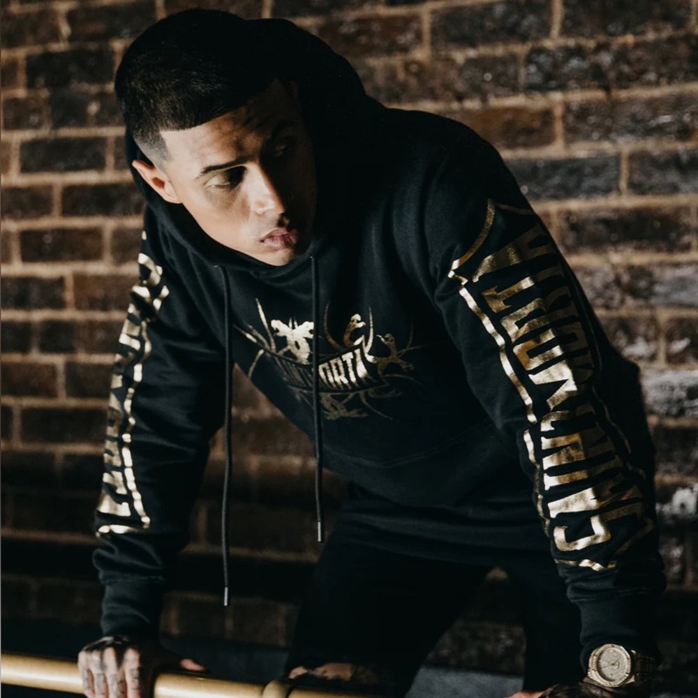 Culture Kings Saint Morta Venom Hoodie in Black Gold - size xxL 2xL